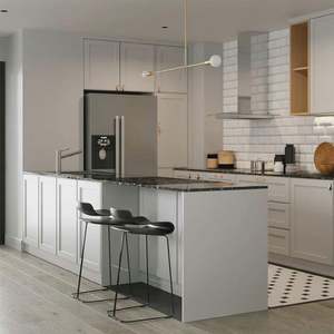 Wooden Hung Cabinets with Glass Doors Complete Set <b>Kitchen</b> Cabinets Ultra Modern Wood Grain Open <b>Storage</b> <b>Kitchen</b> <b>Cupboard</b> - Product Image 3