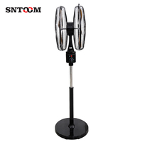 Ventilateur axial électrique double tête rotatif à 360 degrés, puissance de vent forte, commande par bouton à grande vitesse, 220V, usage commercial et industriel