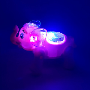 Electric Leash Elephant Toy With <b>Lights</b> Music Walking Animal For Kids Plastic Push <b>Pull</b> Toy 13-24 Months - Product Image 2