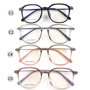 Bán Buôn Cổ Điển Tùy Chỉnh Titan + Tr90 Hỗn Hợp Khung Người Đàn Ông Của Phụ Nữ Unisex Kính Mắt Uv400 Ánh Sáng Màu Xanh Lọc Cổ Điển Màu Xanh PC - Product Image 5