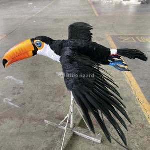 Ave Animatrónica Realista, Tucán con Cabeza y Patas Impresas en 3D, Aleteo <span class=keywords><strong>de</strong></span> Alas Eléctrico para Decoración <span class=keywords><strong>de</strong></span> Interiores - Product Image 3