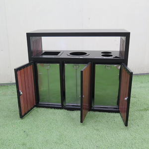 Đồ Nội Thất Thành Phố Thùng Rác Bằng Gỗ Ngoài Trời Thùng Rác Vườn Công Viên Thiết Kế Ngoài Trời - Product Image 4