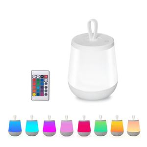 Lampe de table LED portable USB rechargeable à intensité variable avec contrôle tactile et télécommande, couleurs changeantes, pour bureau, chevet, cadeau de Noël - Product Image 4