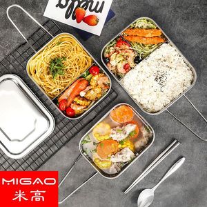 Stainless Steel Square Lunch <b>Box</b> 304 Thickened With Lid For Bento And Fast Food <b>Storage</b> - Product Image 2