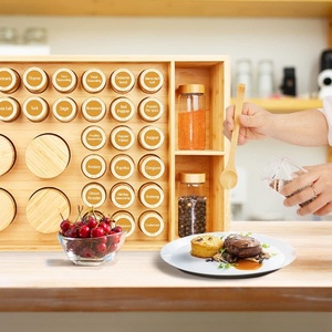 Factory Direct Customized Bamboo 5-tier Storage Canisters & Spice <b>Rack</b> for Organizer in <b>Kitchen</b> - Product Image 2