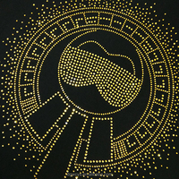 Applique en strass de cristal écologique sur mesure, finition miroir, pour vêtements de danse, réflexion lumineuse, petite série, directement de l'usine