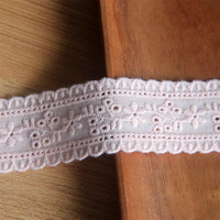 Bordure en dentelle guipure française blanche de 3 cm, très vendue, pour accessoires de robe de mariée, artisanat décoratif, patchs de couture pour mariage