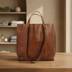 Pochette de luxe tendance en cuir véritable à 100 %, avec fermeture éclair, design moderne et décontracté, grande capacité, imperméable et légère - Product Image 2