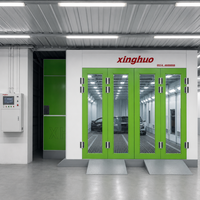Cabine de peinture électrique premium économique 53 kW 80 ° Cabines de peinture automobiles C Baking avec chauffage quantique avancé à laine de roche pour atelier automobile