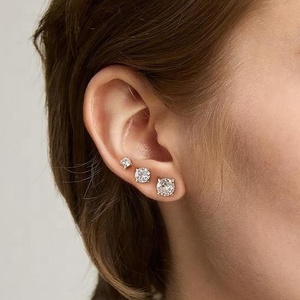 Bijoux personnalisés ZYO, nouveau design, boucles d'oreilles simples et colorées en CZ 3-8 mm, ensemble de boucles d'oreilles hypoallergéniques en acier inoxydable chirurgical 316L - Product Image 5