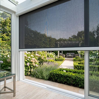 Stores extérieurs électriques coupe-vent, système d'ombrage extérieur imperméable, anti-UV, durables pour patio, pergola, balcon