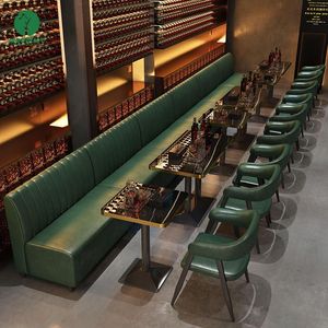 Moontree Hotel de lujo cafetería moderna madera cuadrado cuero comercial restaurante muebles sofá cabina asiento Mesa silla conjunto - Product Image 6