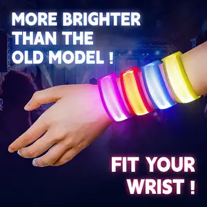 Nicro gelang Led Neon menyala dalam gelap untuk dewasa, gelang Fashion kreatif bercahaya Led olahraga lengan menyala dalam gelap