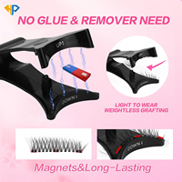 Cils magnétiques réutilisables ODM, demi-cils effet œil de chat, légers, glamour, avec applicateur, kit de cils magnétiques