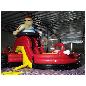 Parcours d'obstacles gonflable pour enfants, thème lutte contre les incendies, jeu gonflable d'extérieur Wipe Out - Product Image 6