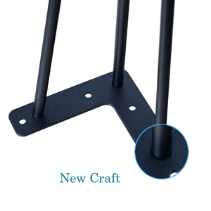 Nouveau Design Prix Usine Durable En Métal Noir 16 28 Pouces 3 Tige BRICOLAGE Banc Chaises de Table Basse Jambes En Épingle À <span class=keywords><strong>Cheveux</strong></span> - Product Image 3