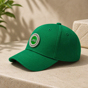 Nouvelle sortie : Casquette de baseball 1946 inspirée de The Links Incorporated, ornée d'un charme en perles scintillantes, ton vert - Product Image 4