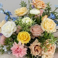Vente en gros d'usine, boule de fleurs artificielles de 40 cm, décoration de centre de table de mariage