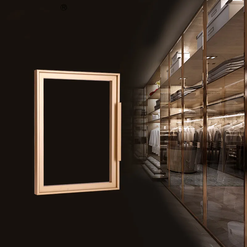 Индивидуальный минималистичный дизайн кухонных шкафов серии 20 25, алюминиевая рама для стеклянной двери