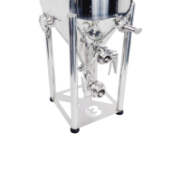 Fermenteur Conique Entièrement Isolé Crazy Brew 75L en Acier Inoxydable 304, Cuve de Fermentation Alcoolique pour Brassage Domestique avec Manomètre