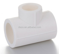 DESO AENOR WRAS ISO Certificat Blanc PPR Tee Coude Douille 32Mm PPR Raccord de Tuyau pour Alimentation en Eau