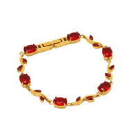 Bracelet en acier inoxydable plaqué or 18 carats PVD haut de gamme, anti-ternissement, motif tulipe et vigne, avec zircone cubique, 4 couleurs, vente en gros, Bijoux Acier Pulseras