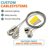Kit de suspension réglable en câble de cuivre pour avion avec crochet de fixation, tailles personnalisables, gestion fixe des fils et câbles