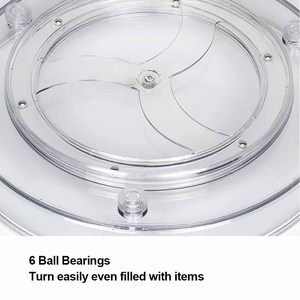 2 paquetes de organizadores <span class=keywords><strong>Lazy</strong></span> <span class=keywords><strong>Susan</strong></span>, tocadiscos de cocina giratorio, estante para especias, organización y almacenamiento de despensa - Product Image 3