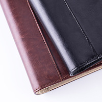 Porte-documents personnalisé en cuir PU A4 avec fermeture éclair pour femmes