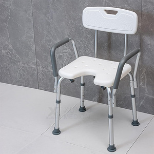 Chaise de douche Xunyu avec dossier en alliage d'aluminium, capacité 100 kg, réglable pour personnes âgées et femmes enceintes - Product Image 1