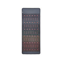 Tapis de luminothérapie LED PEMF en pierre de cristal pour le corps entier 1850*735mm, 6 bobines, 3-64Hz, 100 Gauss, couverture de luminothérapie rouge 660nm et 850nm