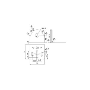 AM8-A Precision Casting Right Angle Design Steel and <strong>Galvanization</strong> Mounting Bracket for M8 <strong>Sensor</strong> - Product Image 2