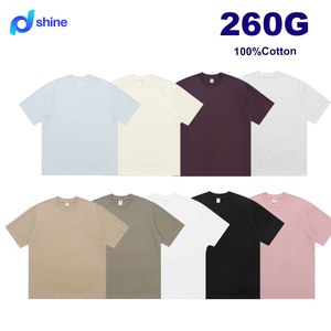 <span class=keywords><strong>Camisetas</strong></span> de <span class=keywords><strong>Hombre</strong></span> de Lujo al por Mayor, 260G, 100% Algodón, de Alta Calidad, Lisas, Unisex, Talla Grande - Product Image 1
