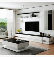 Ensemble Table basse et TV au Design moderne, taille petite, support de télévision, pour salon, promo, 2021