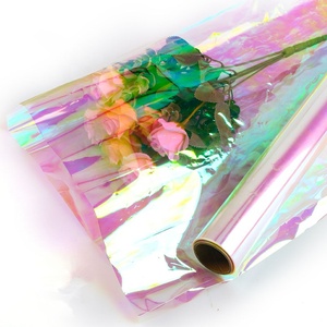 Film transparent dichroïque arc-en-ciel imperméable en PET de 16 microns pour l'emballage des pommes de Noël et le papier d'emballage floral - Product Image 2