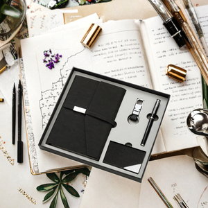 A5 Business Notebook Gift Box with Pen Card Holder & Key Chain-Custom Educational Gift Set for Promotional Office Use
