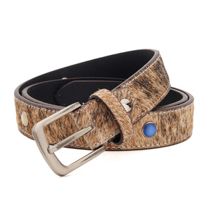 Ceinture en cuir pleine fleur de chameau personnalisée pour femme, tendance, polyvalente, rétro, haut de gamme, avec boucle et rivets neutres, fabriquée sur mesure - Product Image 1