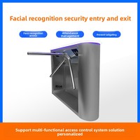 Torniquete de tres rodillos para acceso peatonal, sistema de control de acceso con reconocimiento de código sanitario para obras de construcción, modelo 304