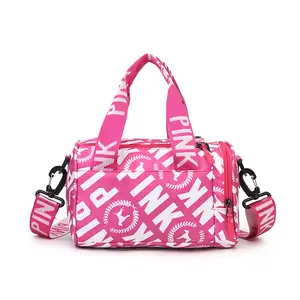 New design practical ladies mini pink hand bag women waterproof sports gym duffle travel shoulder bag