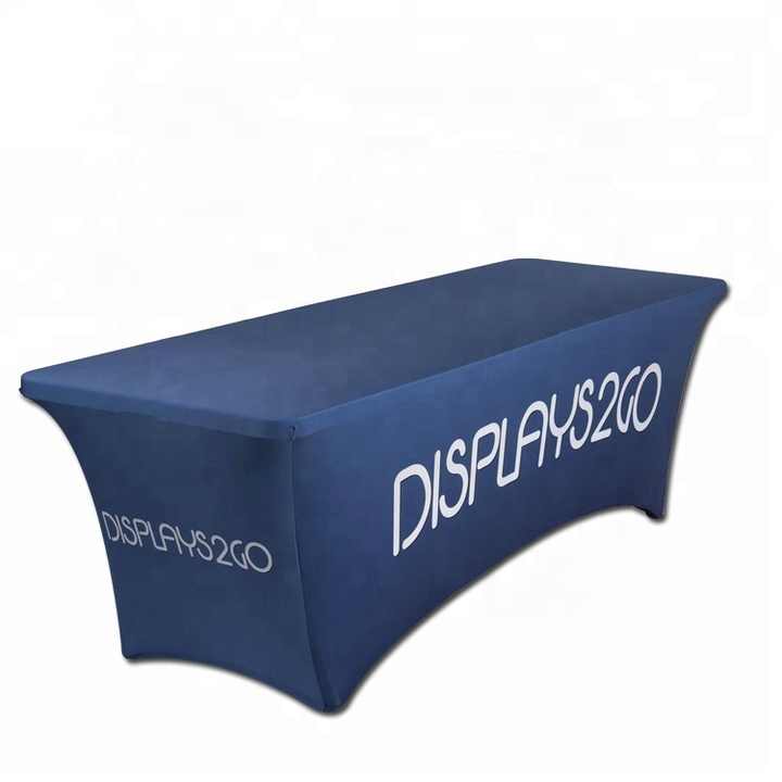 Custom Logo Pattern/Graphics Custom Text Unfitted Loose Fitted Table Banner for Marketing Advertising Agency Marketing