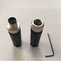 Connecteur de capteur M12 3 broches 4 broches 5 broches 8 broches Femelle Mâle Câble Connecteur droit IP67