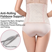 Body gainant abdominal respirant et sans couture avec six rangées de crochets pour le contrôle du ventre post-partum et l'amincissement de la taille