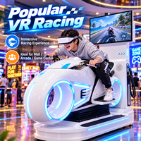 Simulateur de course VR 9D à mouvement complet, machine d'arcade commerciale d'intérieur, compatible avec les derniers jeux de course de moto, pour centre de jeux de parc