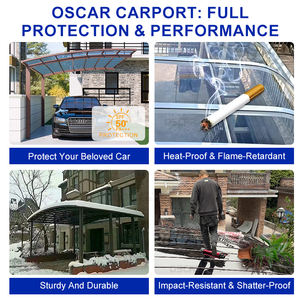 Abri <span class=keywords><strong>de</strong></span> stationnement pour voitures en panneaux composites d'aluminium, avec toiture résistante aux intempéries, idéal pour les événements en plein air et les sites industriels, carport - Product Image 5