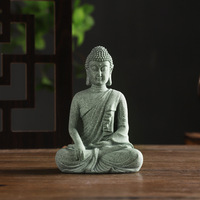 Nouveau chinois transfrontalier bleu sable pierre bouddha décoration maison salon cour porche décoration aquarium paysage Zen