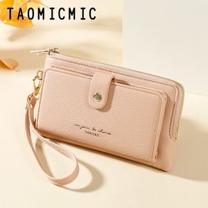 Portefeuille pour <span class=keywords><strong>téléphone</strong></span> portable TAOMICMIC Myanmar, sans frais de douane, logo personnalisé, porte-monnaie pour femmes, pochette pour argent, portefeuille minimaliste pour femmes - Product Image 1