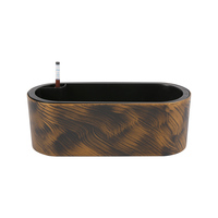 Pot de fleurs auto-arrosant rustique avec pieds, vase de sol, boîte à fleurs, support d'affichage pour la maison ou le jardin, jardin et maison