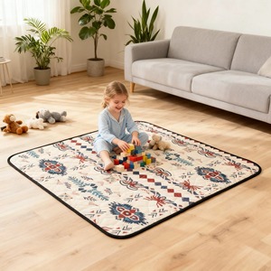 Compact Lightweight White Bohemian <b>Waterproof</b> Foldable Picnic <b>Mat</b> Thick Portable Machine Washable <b>Outdoor</b> Camping Blanket for - Product Image 5