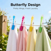 Pinces à linge en TPR PP pour séchage extérieur, clips souples antidérapants pour corde à linge domestique, usage quotidien intérieur