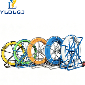 YILI Varilla de Fibra de Vidrio Reforzada de 8mm y 100m Antienredos para Tuberías, Serpiente de Conducción Azul de Alta Resistencia <span class=keywords><strong>con</strong></span> Ruedas para Obra - Product Image 6